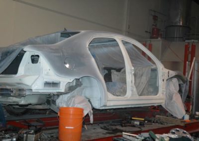 Car prepped for paint job